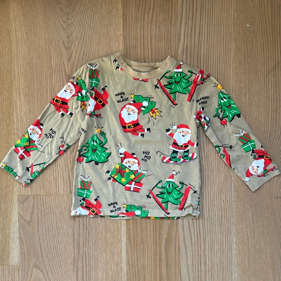 H&M Santa Printed LS T-Shirt - Picture 1 of 6